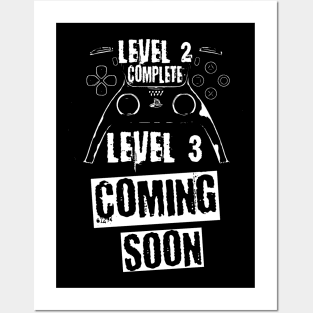 Level 2 Complete, white theme Posters and Art